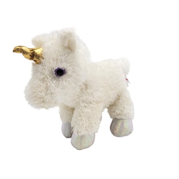 Aurora World Unicorn Small Plush White Gold Horn Magical Stuffed Travel Toy  6"‎ - Picture 1 of 8
